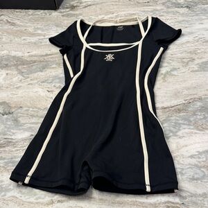 Kith Black One-Piece  with Cream Piping